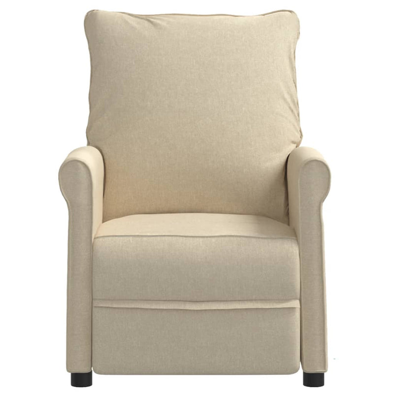 Recliner Chair Cream Fabric