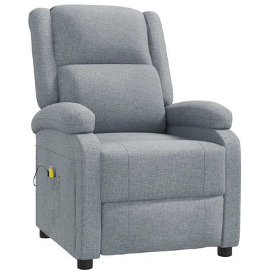 Massage Chair Light Grey Fabric