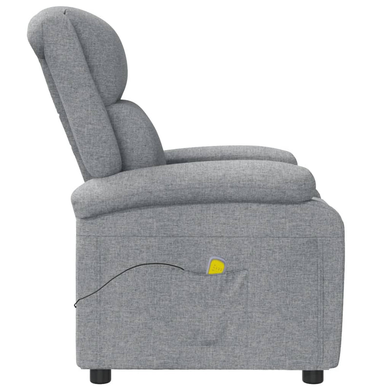 Massage Chair Light Grey Fabric