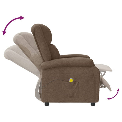 Massage Chair Brown Fabric