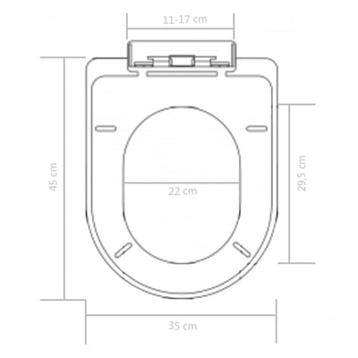 Soft-close Toilet Seat with Quick-release Design Black