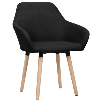 Dining Chairs 2 pcs Black Fabric