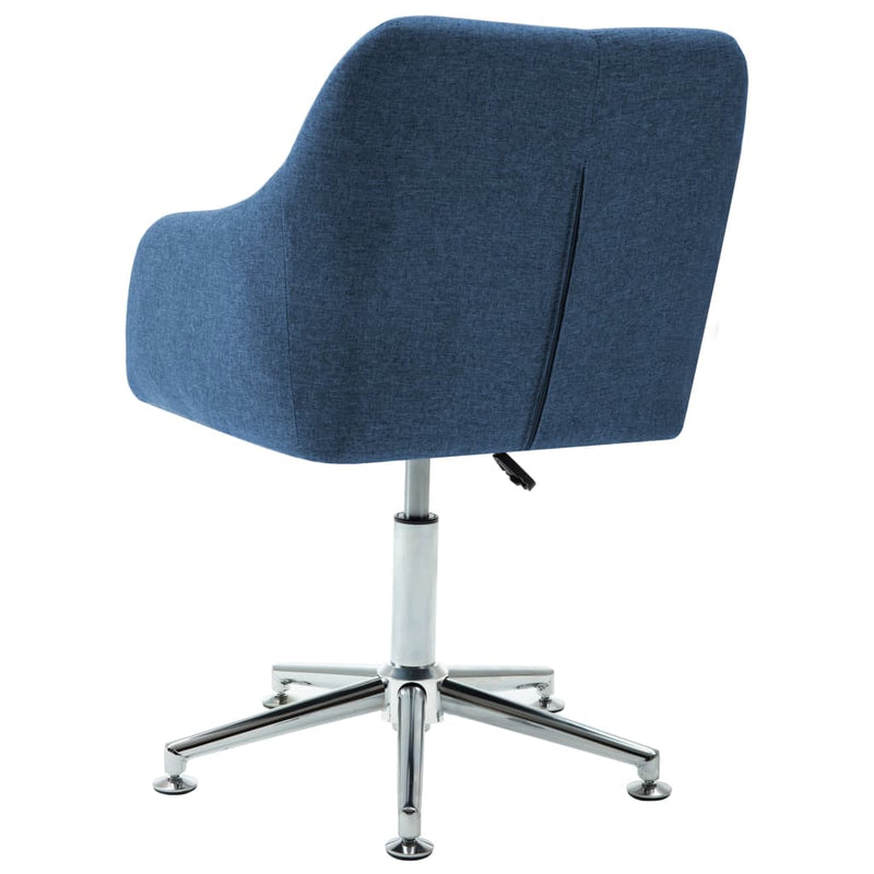 Swivel Dining Chair Blue Fabric