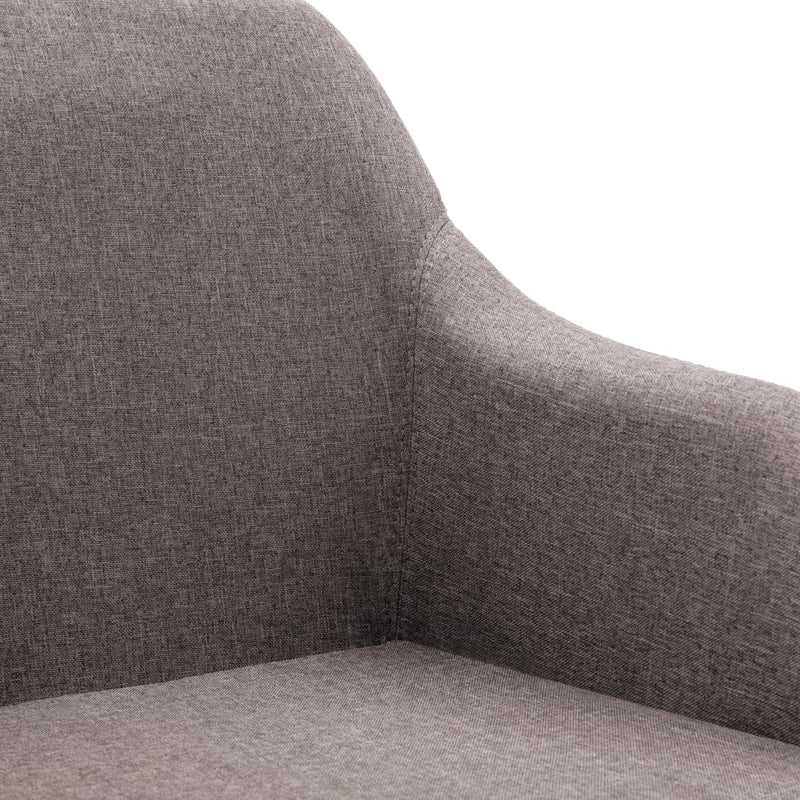 Swivel Dining Chair Taupe Fabric