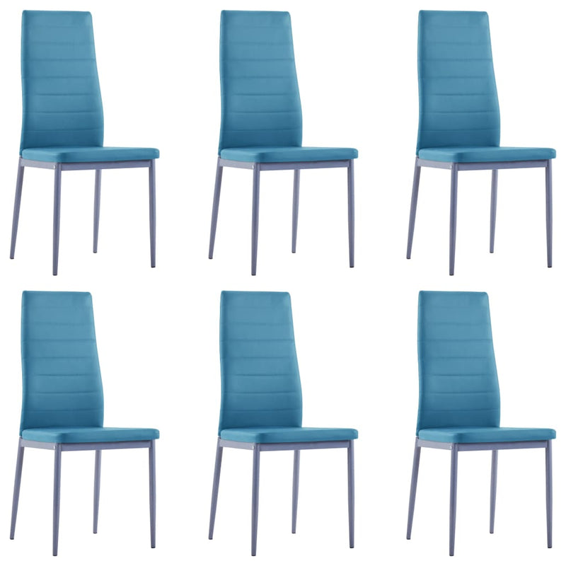 Seven Piece Dining Set Blue