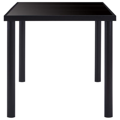 Dining Table Black 200x100x75 cm Tempered Glass