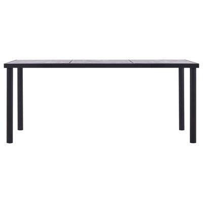 Dining Table Black and Concrete Grey 180x90x75 cm MDF