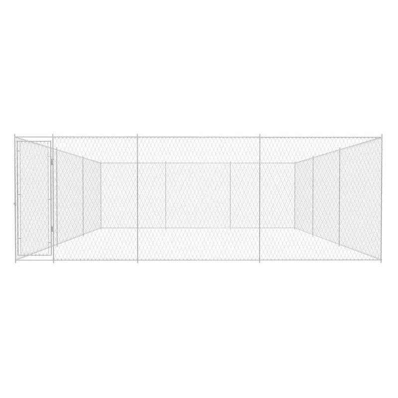 Outdoor Dog Kennel Galvanised Steel 570x570x185 cm