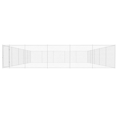 Outdoor Dog Kennel Galvanised Steel 950x950x185 cm