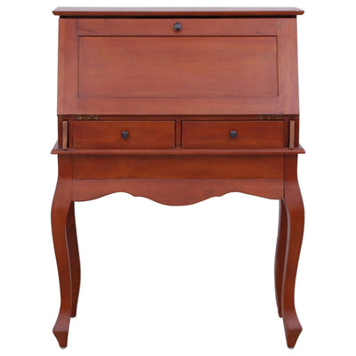 Secretary Desk Brown 78x42x103 cm Solid Mahogany Wood