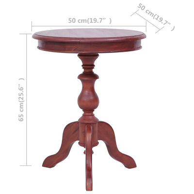 Side Table Brown 50x50x65 cm Solid Mahogany Wood