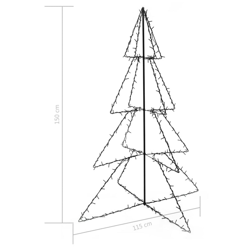 Christmas Cone Tree 240 LEDs Indoor and Outdoor 115x150 cm