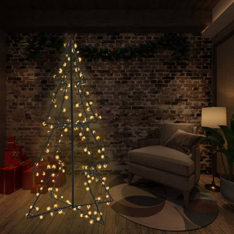 Christmas Cone Tree 240 LEDs Indoor and Outdoor 115x150 cm