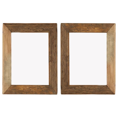 Photo Frames 2 pcs 34x40 cm Solid Reclaimed Wood and Glass