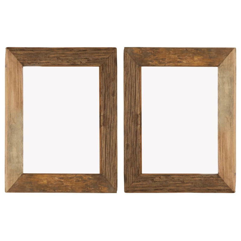 Photo Frames 2 pcs 34x40 cm Solid Reclaimed Wood and Glass