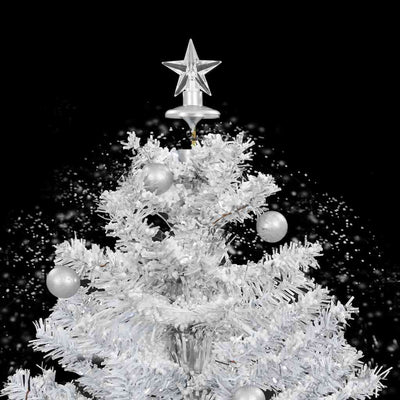 Snowing Christmas Tree with Umbrella Base White 75 cm