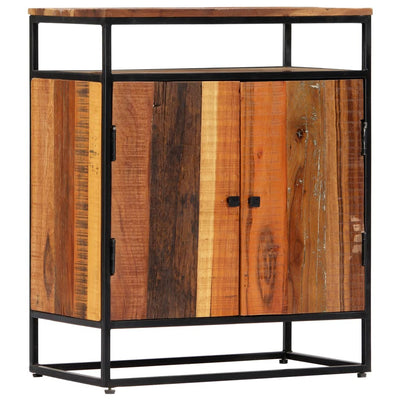 Side Cabinet 60x35x76 cm Solid Reclaimed Wood and Steel