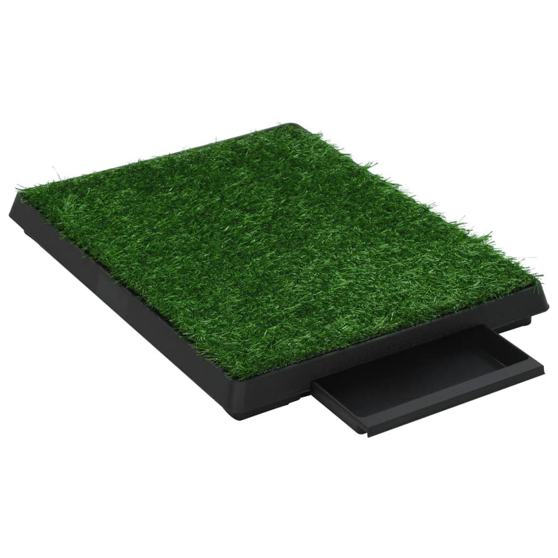 Pet Toilet with Tray & Faux Turf Green 63x50x7 cm WC