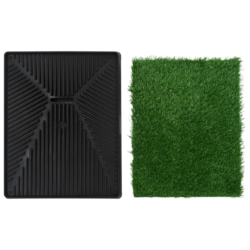 Pet Toilets 2 pcs with Tray & Faux Turf Green 63x50x7 cm WC