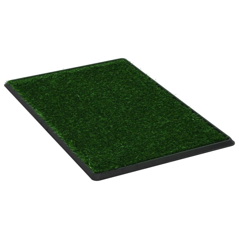 Pet Toilet with Tray & Faux Turf Green 76x51x3 cm WC