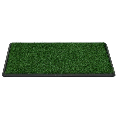 Pet Toilet with Tray & Faux Turf Green 76x51x3 cm WC