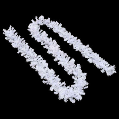 Christmas Garland with LED Lights 10 m White