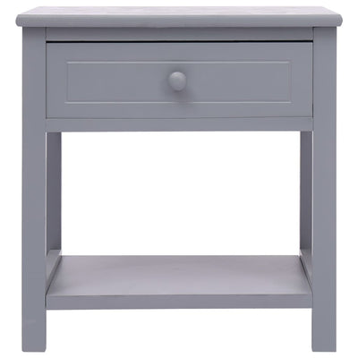 Nightstands 2 pcs Grey 40x29x42 cm Paulownia Wood