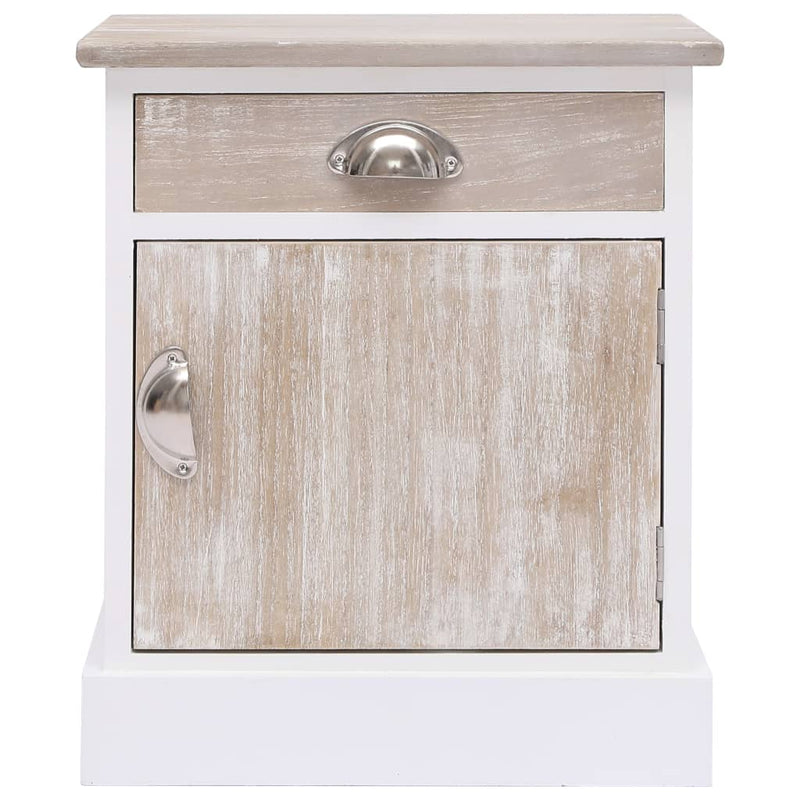 Bedside Cabinets 2 pcs 38x28x45 cm Paulownia Wood