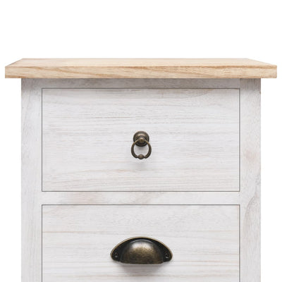 Side Cabinet 35x25x87 cm Paulownia Wood