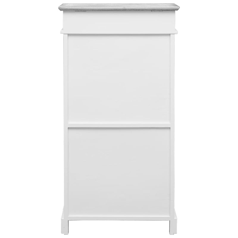 Shoe Cabinet Grey 50x28x98 cm Paulownia Wood