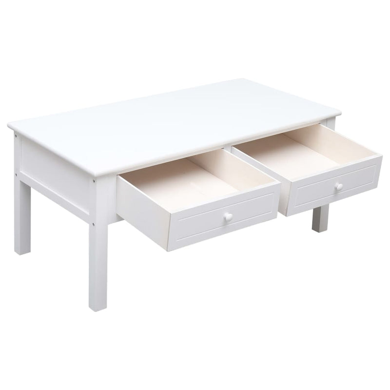 Coffee Table White 100x50x45 cm Wood