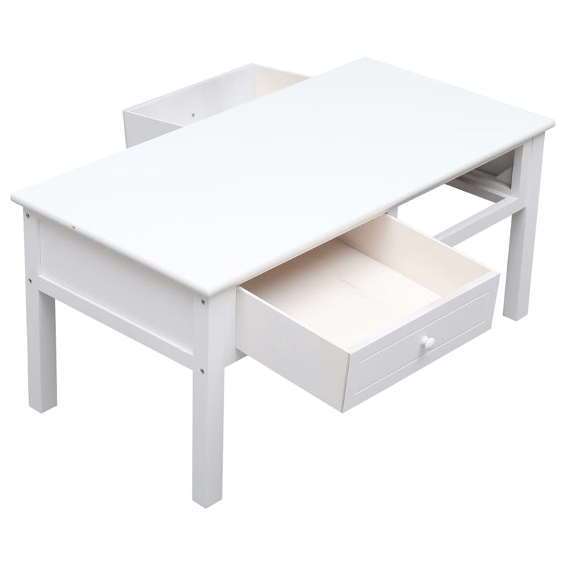 Coffee Table White 100x50x45 cm Wood