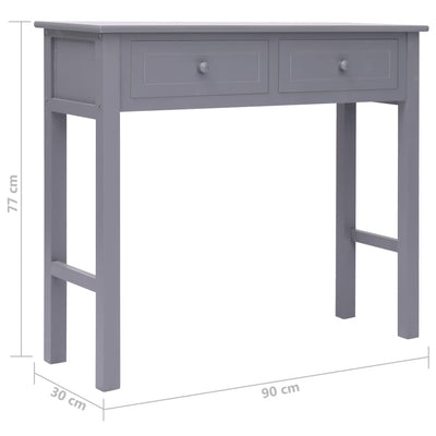 Console Table Grey 90x30x77 cm Wood