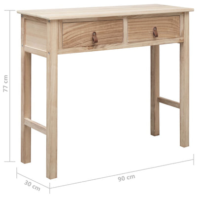 Console Table Natural 90x30x77 cm Wood