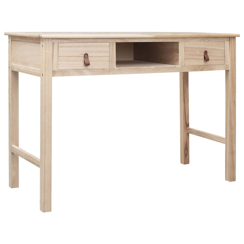 Writing Desk Natural 110x45x76 cm Wood