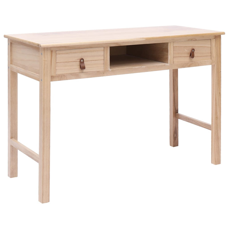 Writing Desk Natural 110x45x76 cm Wood