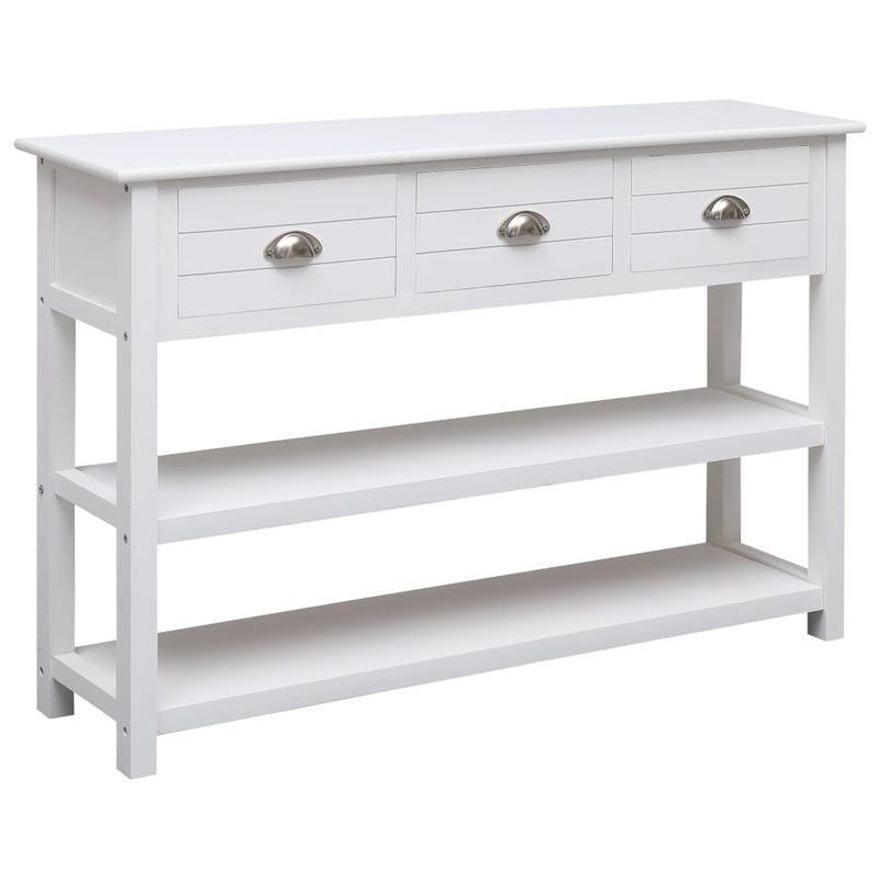 Sideboard White 115x30x76 cm Wood