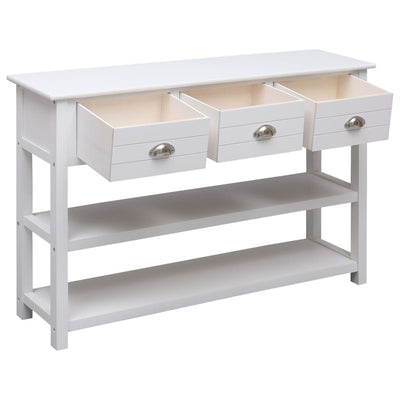 Sideboard White 115x30x76 cm Wood