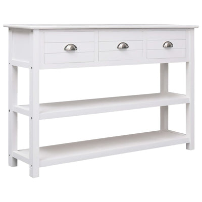 Sideboard White 115x30x76 cm Wood