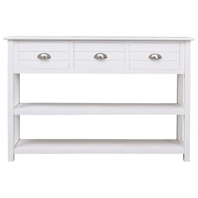 Sideboard White 115x30x76 cm Wood