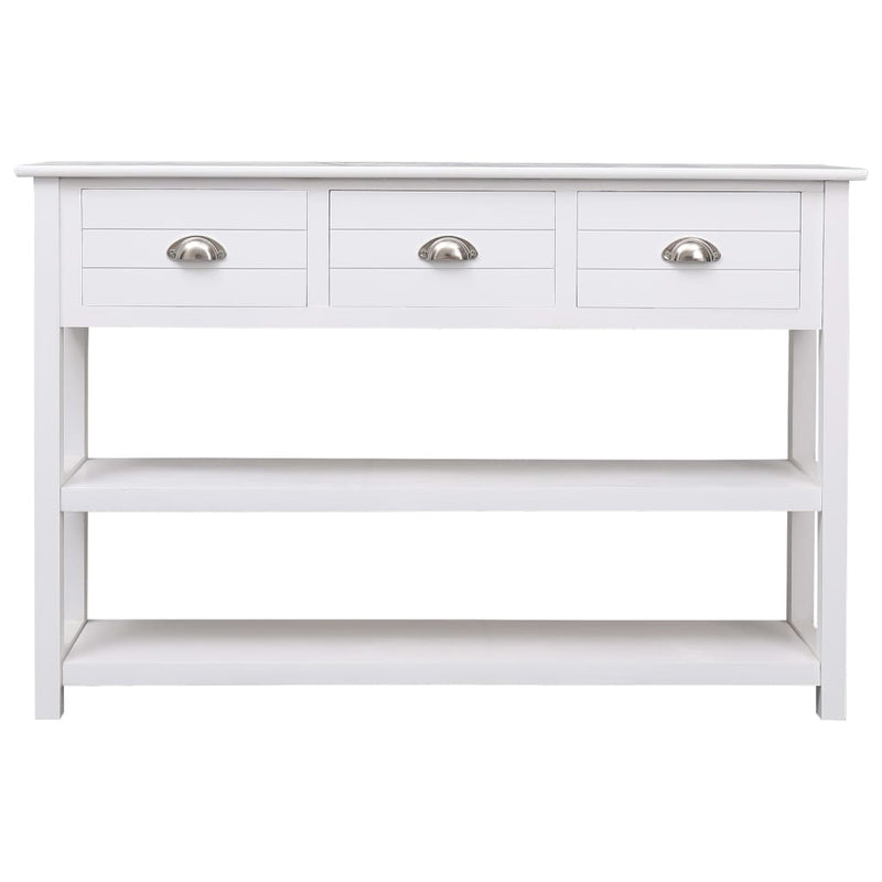 Sideboard White 115x30x76 cm Wood