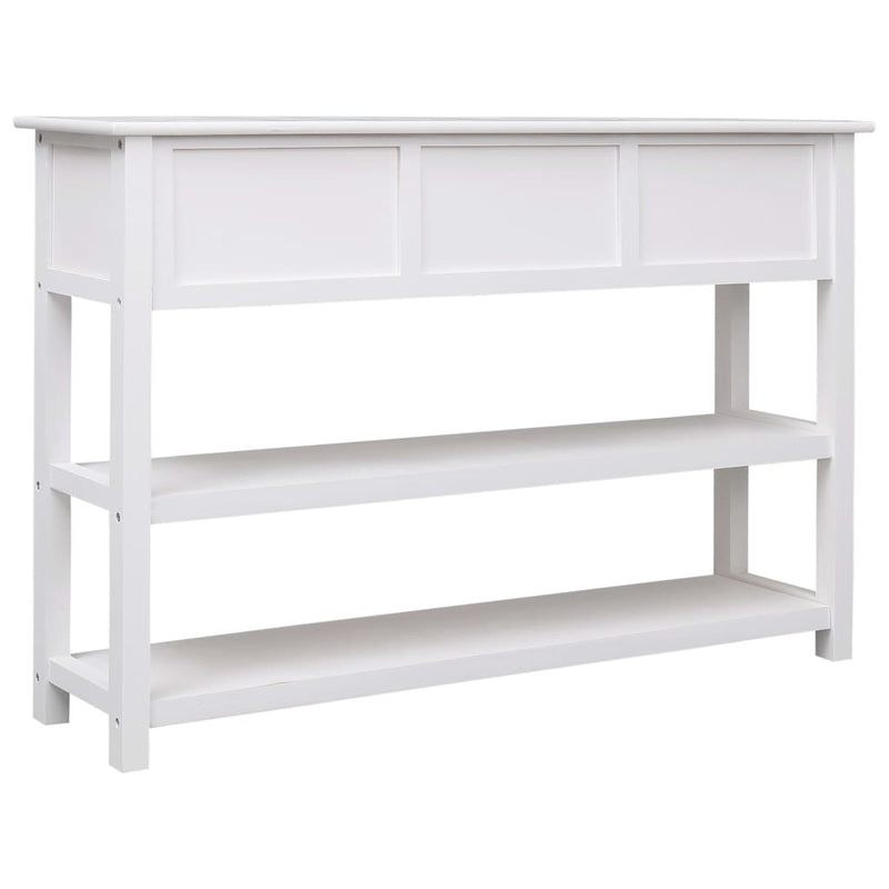 Sideboard White 115x30x76 cm Wood