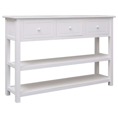 Sideboard White 115x30x76 cm Wood