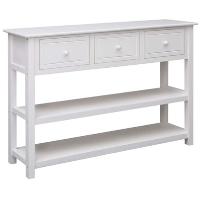 Sideboard White 115x30x76 cm Wood