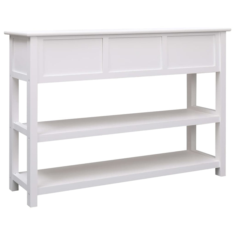 Sideboard White 115x30x76 cm Wood