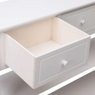 Sideboard White 115x30x76 cm Wood