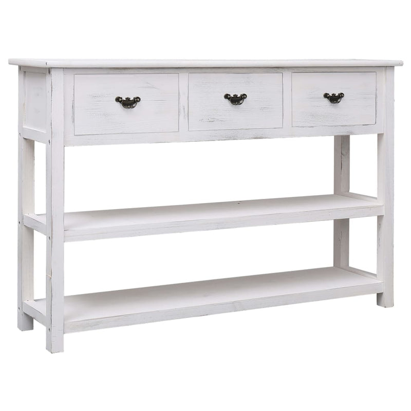 Sideboard Antique White 115x30x76 cm Wood