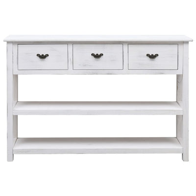 Sideboard Antique White 115x30x76 cm Wood