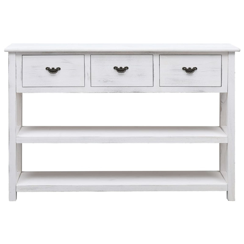 Sideboard Antique White 115x30x76 cm Wood