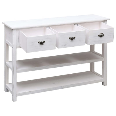 Sideboard Antique White 115x30x76 cm Wood